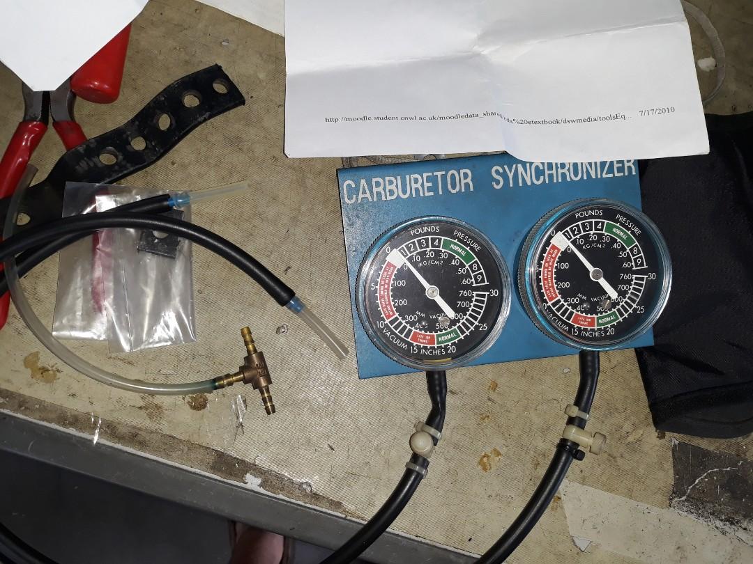 Carburetor and efi throttle bodies synchronizer, Motorcycles