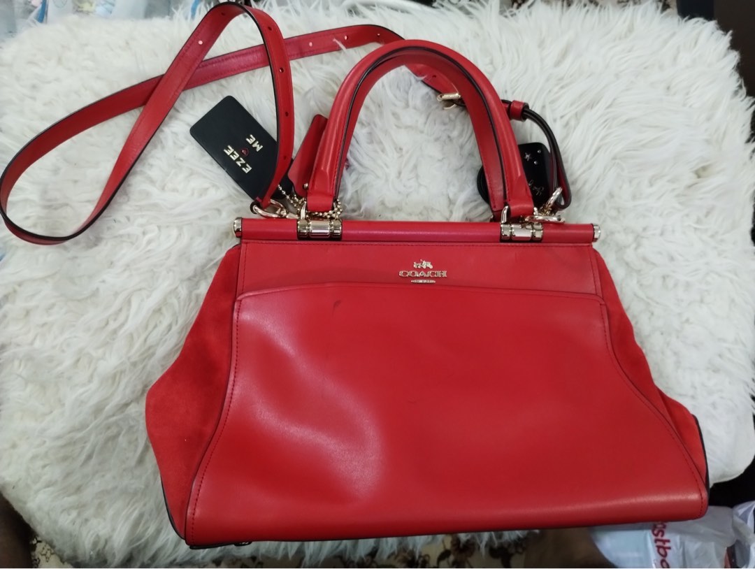 Selena gomez coach hot sale red bag