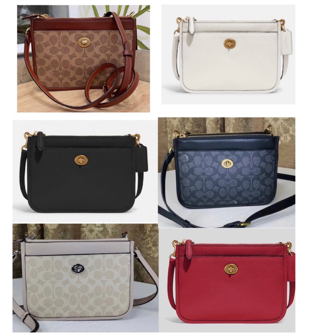 Coach Slim Turnlock Crossbody Bag, Women's Fashion, Bags & Wallets