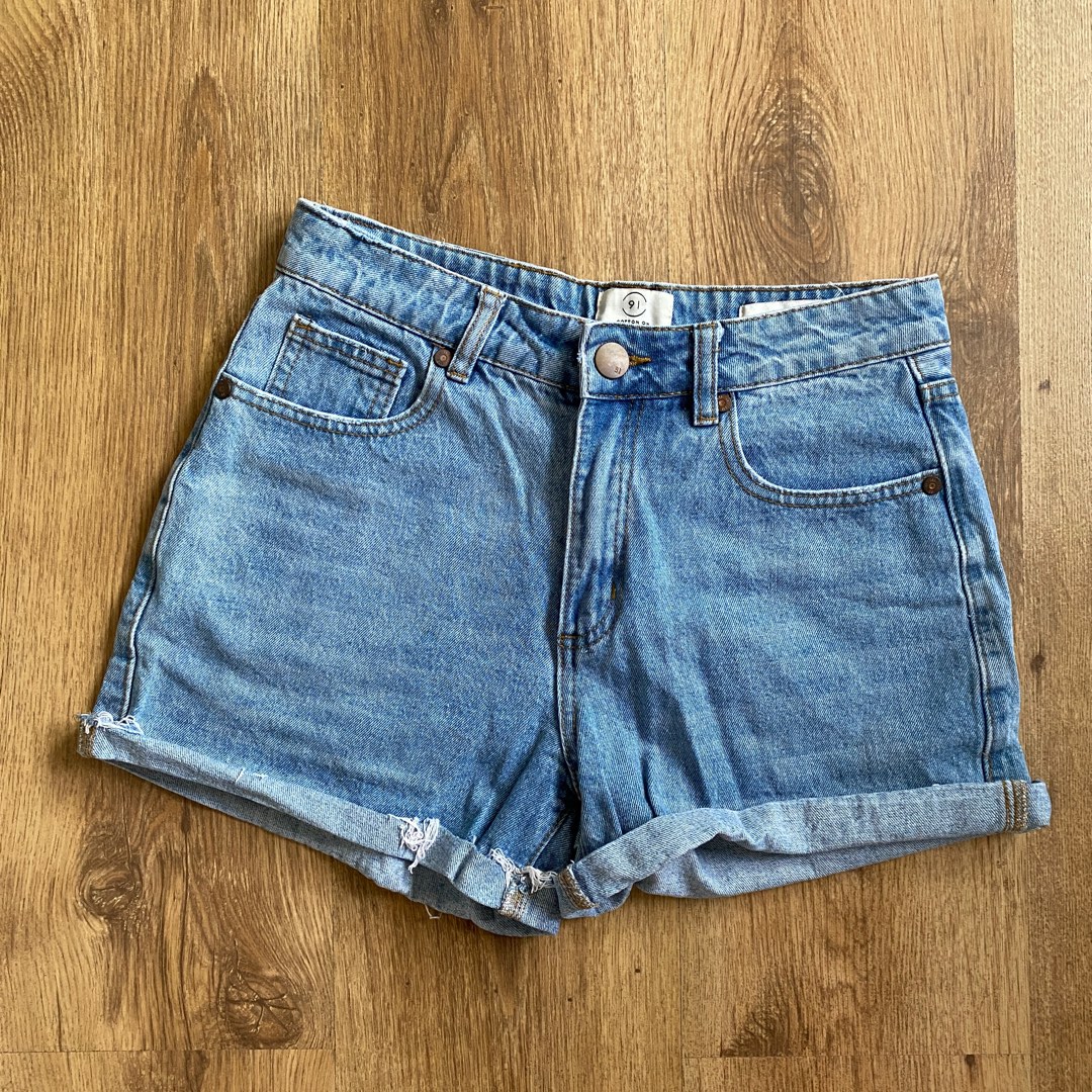 Cotton On Denim Shorts High Flashback, Women's Fashion, Bottoms, Shorts