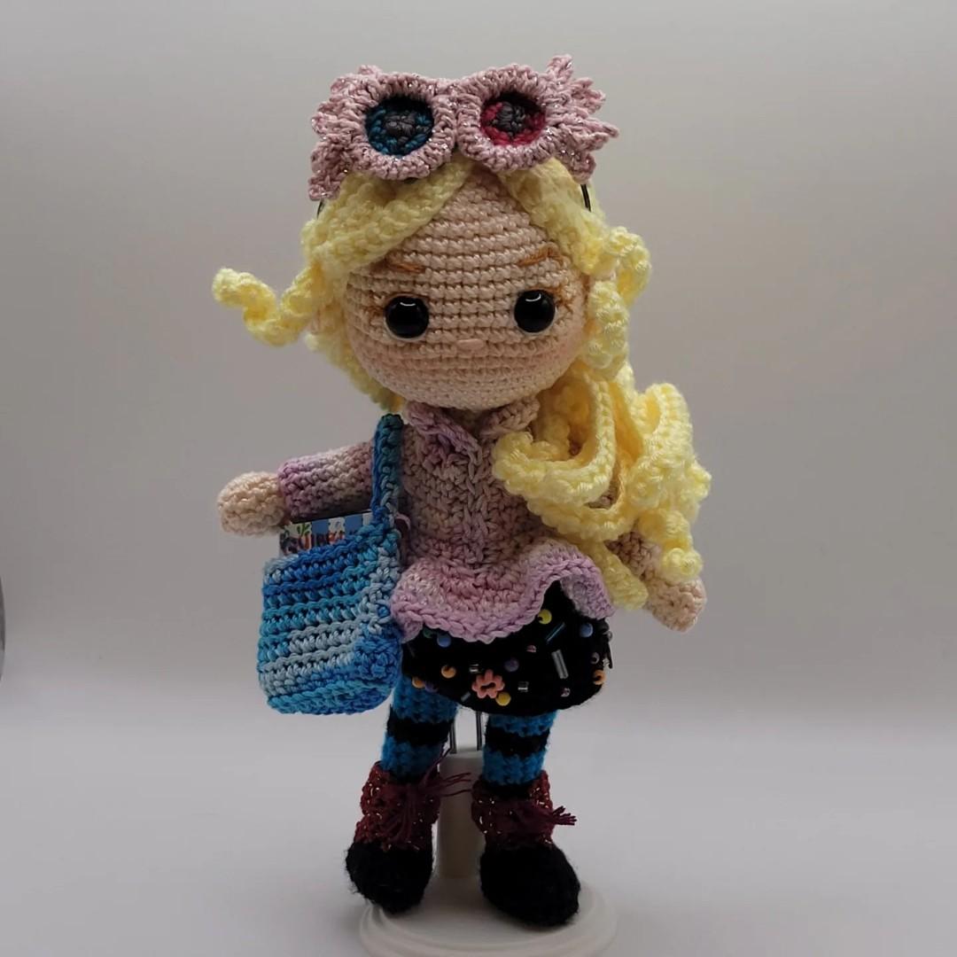 Boneca Moana Amigurumi crochê 26cm