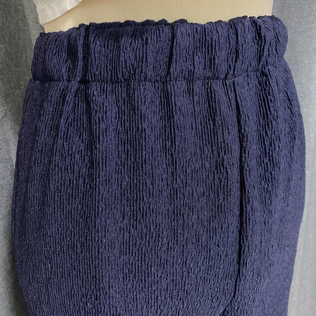 Dark Blue Detailed Garterized Pants, Women's Fashion, Bottoms, Other ...
