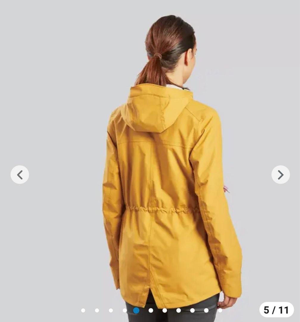 Decathlon women's waterpoof jacket NH550 Yellow, Women's Fashion