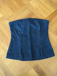 Denim tube top
