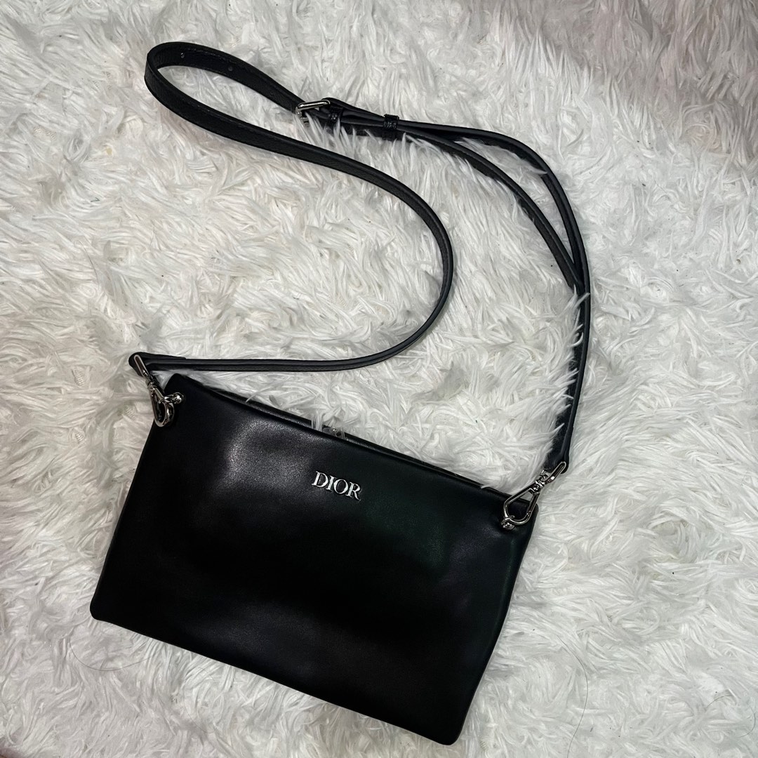 Dior Beauty Makeup Bag Makeover Leather Strap, Women's Fashion, Bags