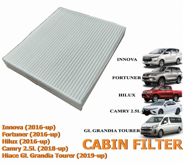 ELECTROVOX Cabin Filter for Toyota Innova/Fortuner/Hilux 2016-up, Camry ...