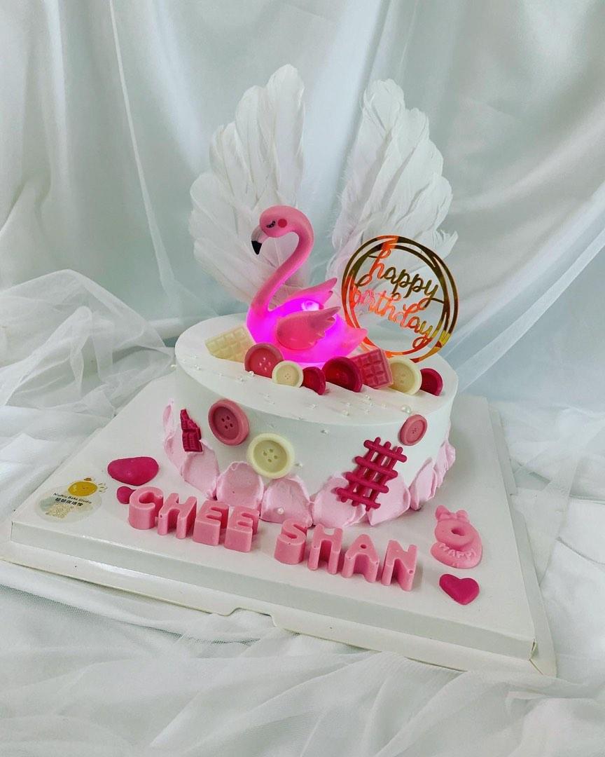 Flamingo Cake - Honey Bee's Cakes