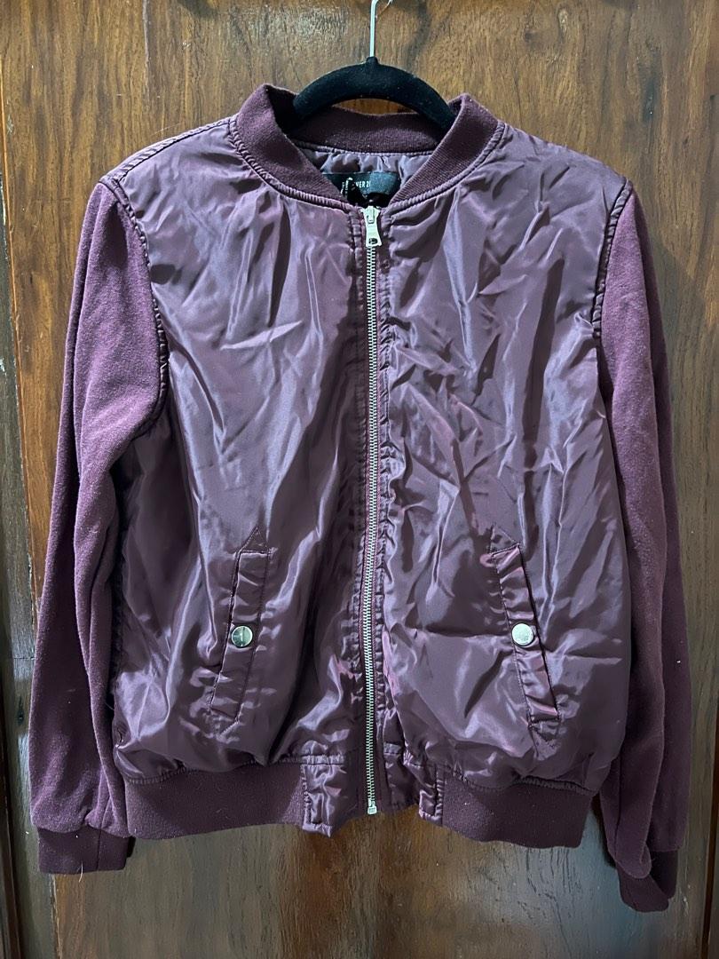 Forever 21 maroon jacket top