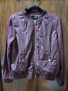 Forever 21 Maroon Bomber Jacket