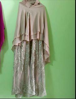 Gamis Jumbo Pesta Brokat