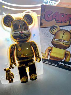 Garfield Gold Chrome 400% + 100% Be@rbrick