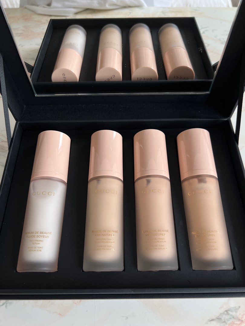 GUCCI FOUNDATION SET (3 shades + primer), Beauty & Personal Care, Face
