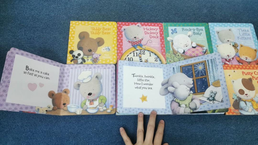 Hardboard book nursery rhymes combo inside like new 8pcs combo