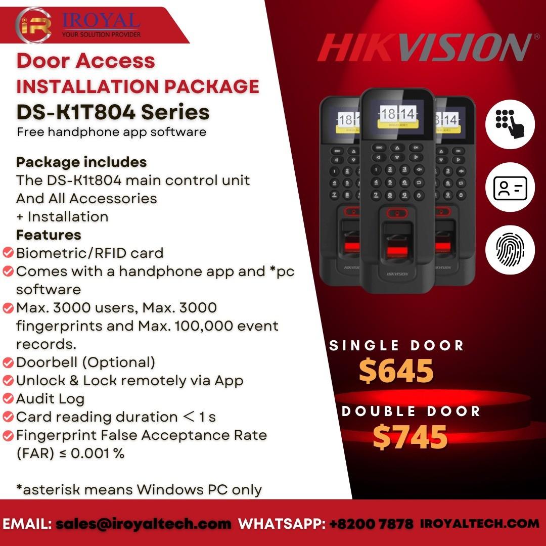 Hikvision Single / Double Door Access Biometric Fingerprint Access