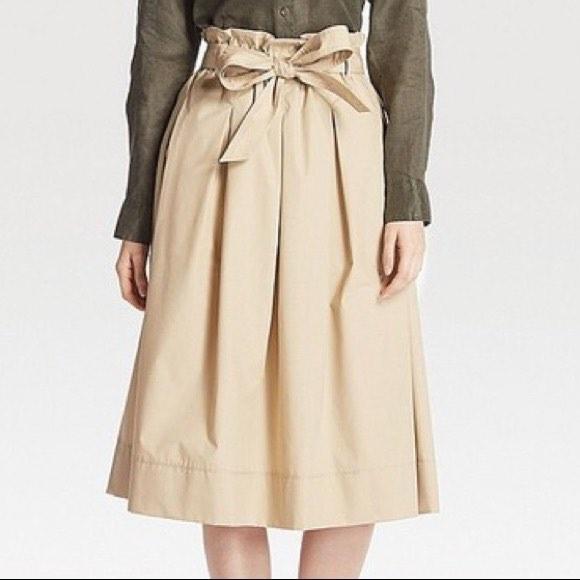 H M Beige Paperbag Skirt