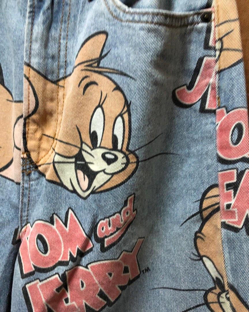 H&M tom and jerry jeans, Fesyen Wanita, Pakaian Wanita, Bawahan di