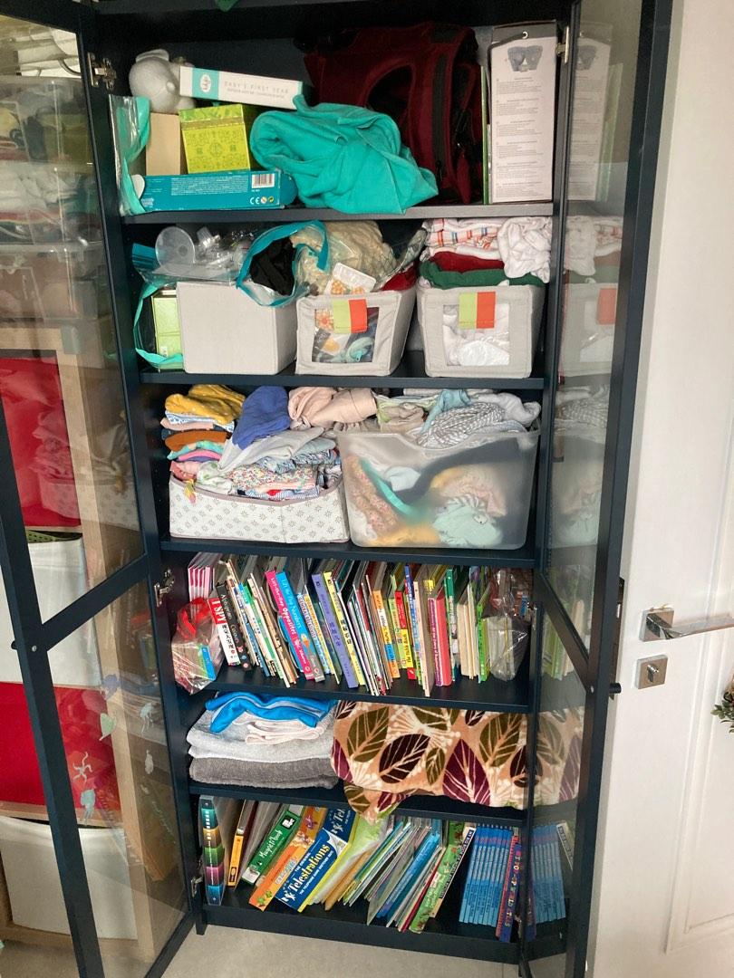 IKEA Billy shelf and Oxberg doors, 傢俬＆家居, 傢俬, 書櫃、櫃子及架 Carousell