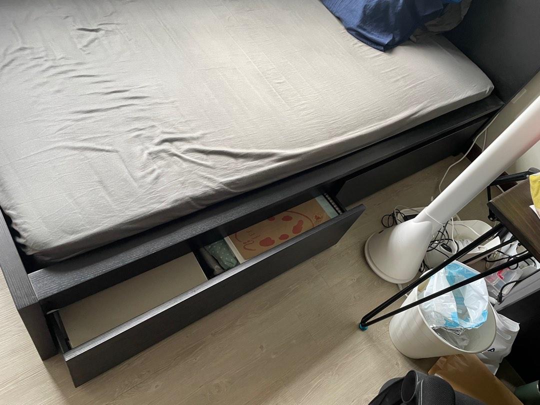 IKEA MALM bed frame (ikea double size/regular queen), Furniture & Home