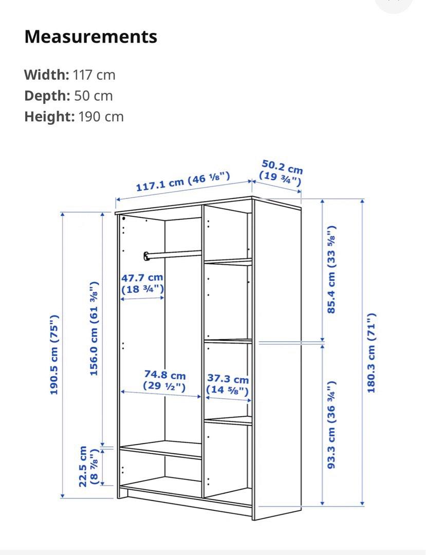 IKEA Wardrobe, Furniture & Home Living, Furniture, Shelves,