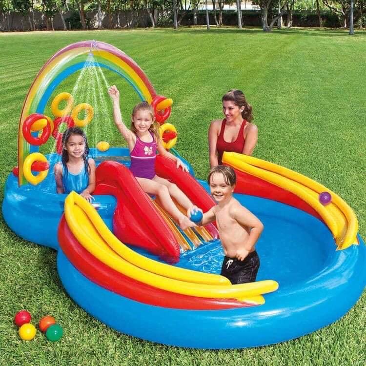 Intex Pool Inside Out Intex Pool With Slide Indoor Outdoor Use Pool Or Play Pen Area ...