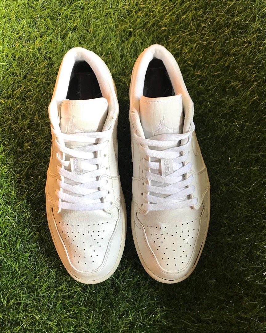 mens triple white jordan 1