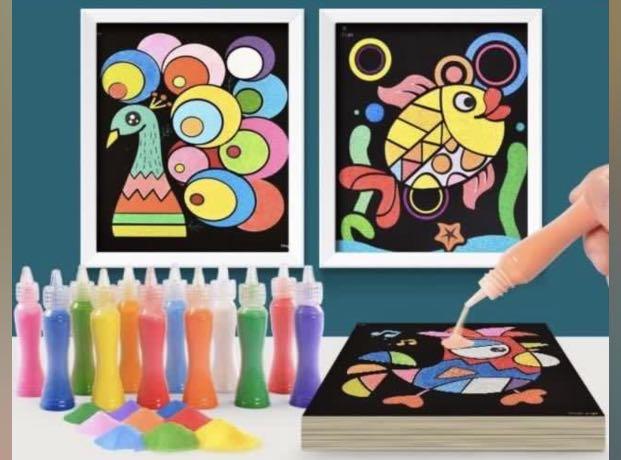 Kids Children Adult Sand Art Set 27 Cards / 42 Cards Interactive Bonding  Time, Hobbies & Toys, Toys & Games on Carousell