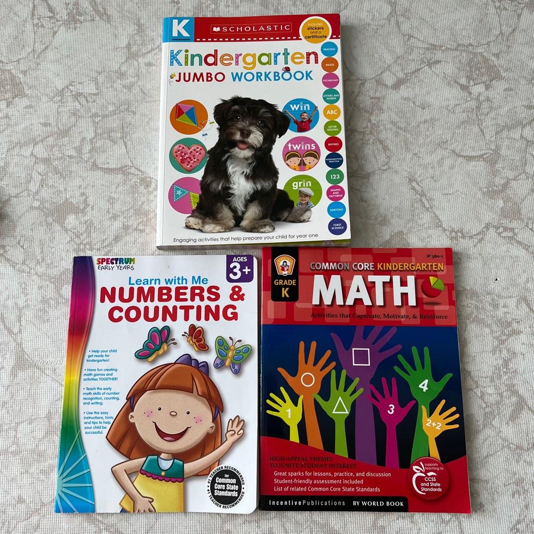 Kindergarten jumbo workbook and math books, Hobbies & Toys ...