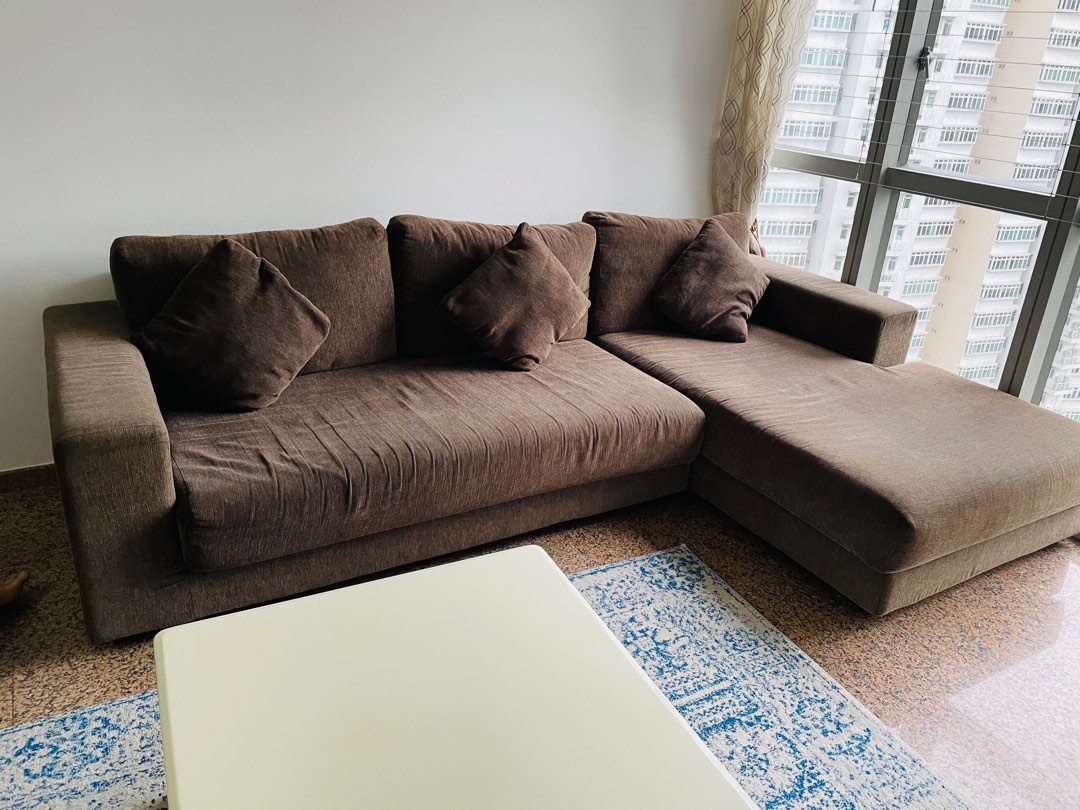 L shape big size sofa, Furniture & Home Living, Furniture, Sofas on