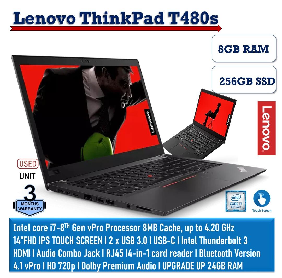 Lenovo Thinkpad T480s Ultrabook Laptop Intel i7-8650U (8TH GEN) 14