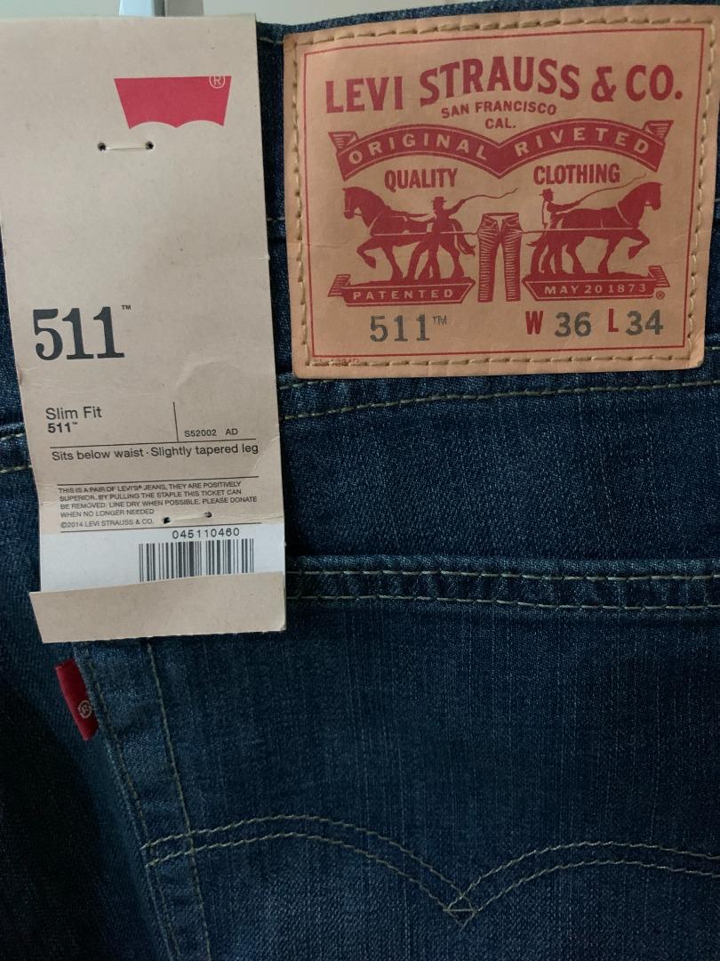 Levis 511 w36 l34 hot sale
