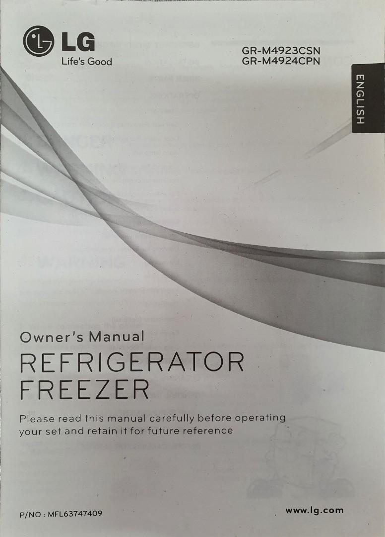 LG Fridge GRM 4923 CSN (Not Working), TV & Home Appliances, Kitchen