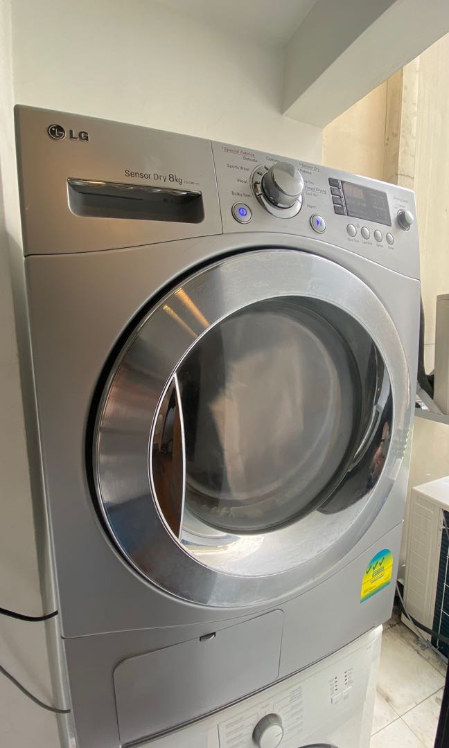 LG Sensor Dry 8KG Condenser dryer, TV & Home Appliances, Washing