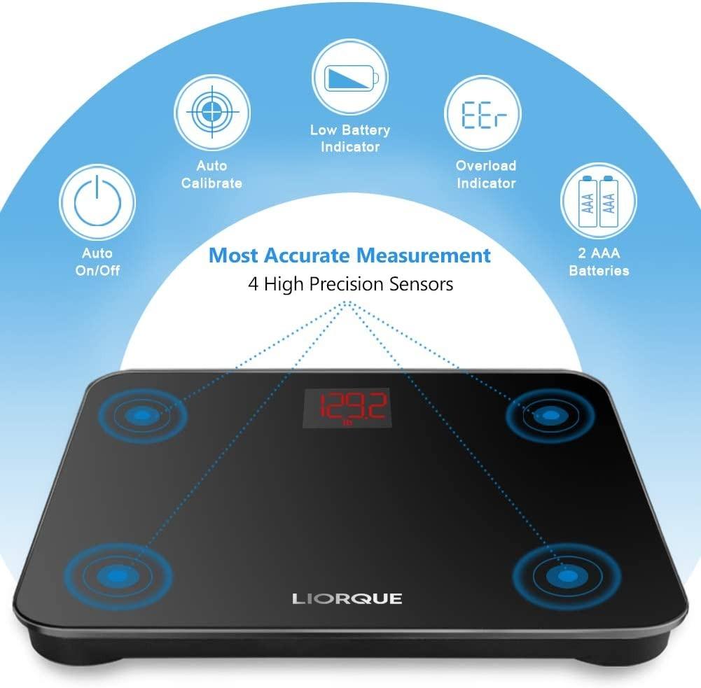 Liorque Digital Body Weight Scale, High Precision Wireless Scale with