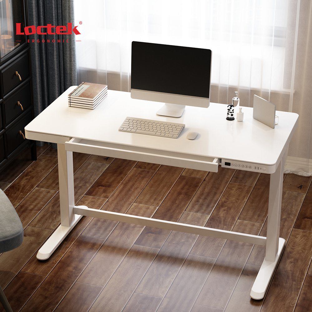 Loctek Motorized Electric Adjustable Height Desk with drawer, Furniture