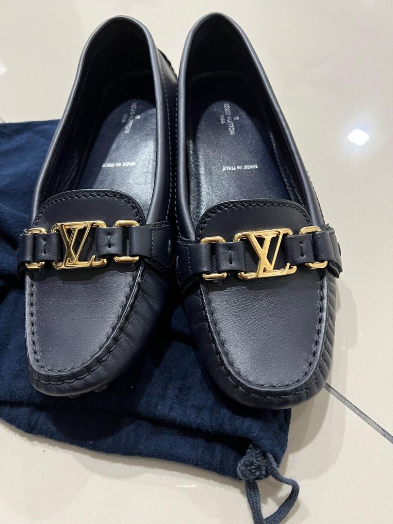 women louis vuitton leather shoes authentic leather, Women's Fashion,  Footwear, Loafers on Carousell