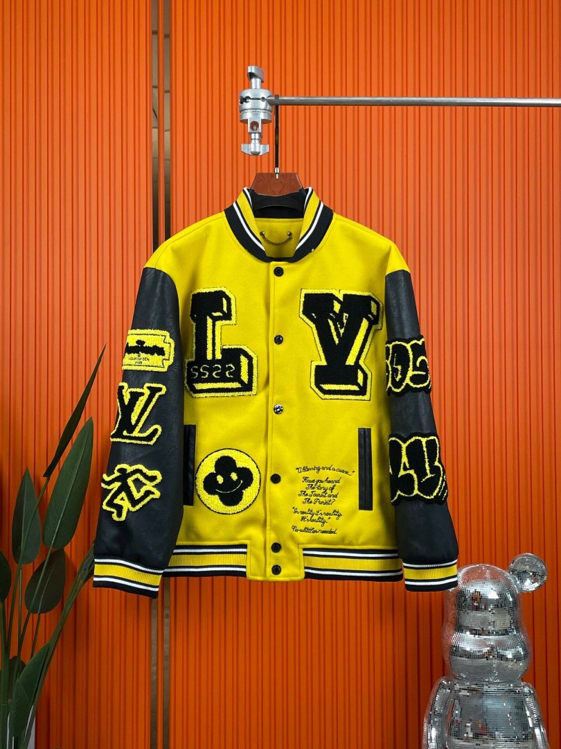 Louis Vuitton Year of the Tiger yellow jacket baseball uniform