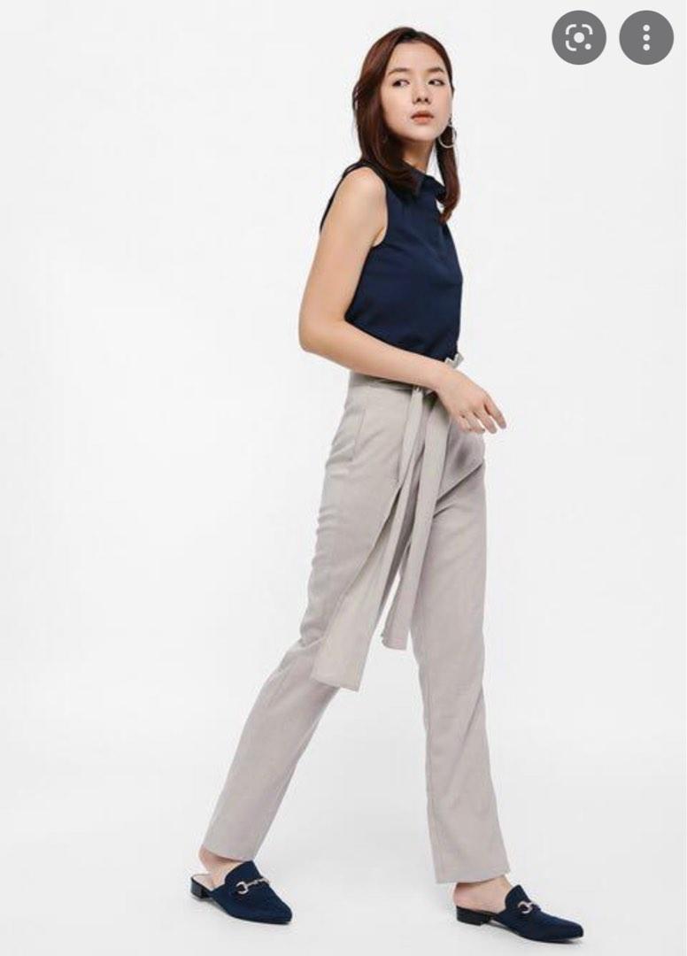 Checkered Ruffle Waist Trousers - ShopperBoard