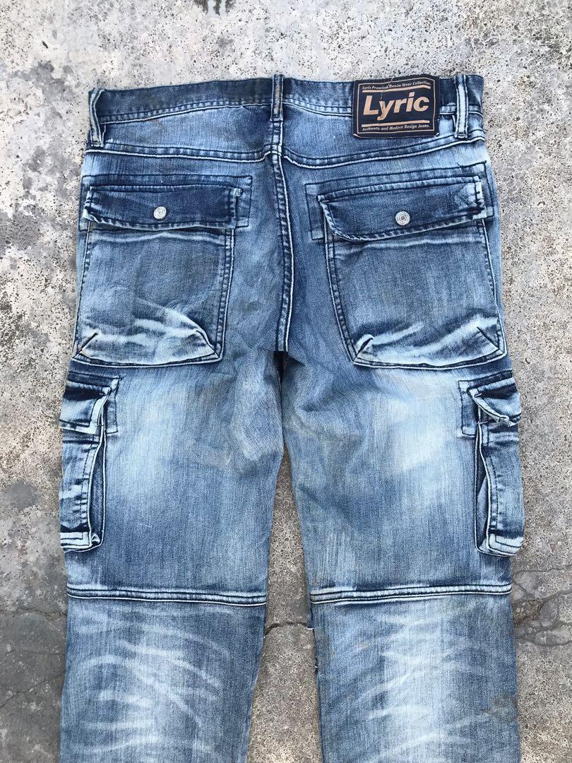 Lyric Bushpants Multi Pocket Jeans 3D Cargo Poket Tampal Waist 32  Authentic, Men's Fashion, Bottoms, Jeans on Carousell