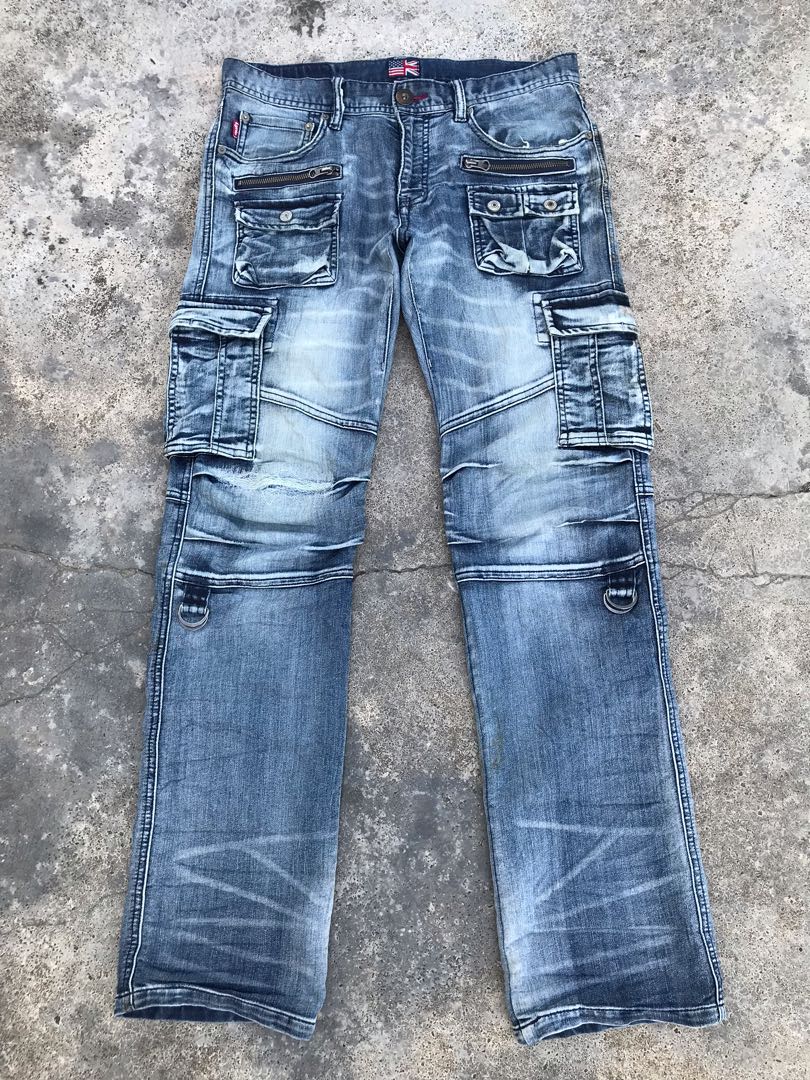Lyric Bushpants Multi Pocket Jeans 3D Cargo Poket Tampal Waist