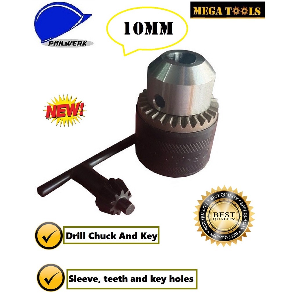 10mm Metal Key Drill Chuck for Ryobi Makita Dewalt Hitachi Bosch GMC AEG OZ | UK