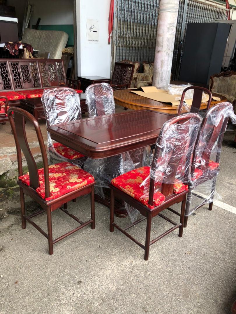 Meja makan Rosewood 6 kerusi Furniture Home Living Furniture
