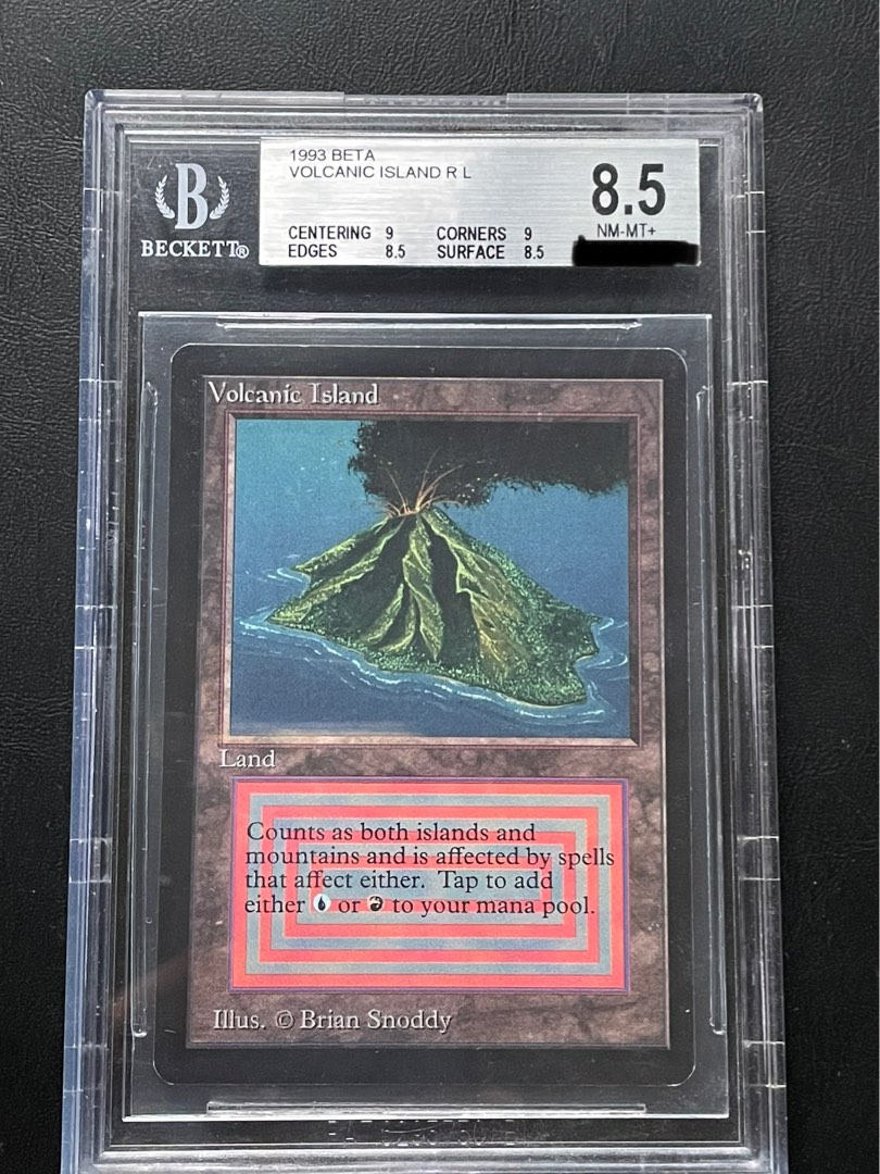 MTG Volcanic Island Beta Limited Edition Graded BGS 8.5 Q++