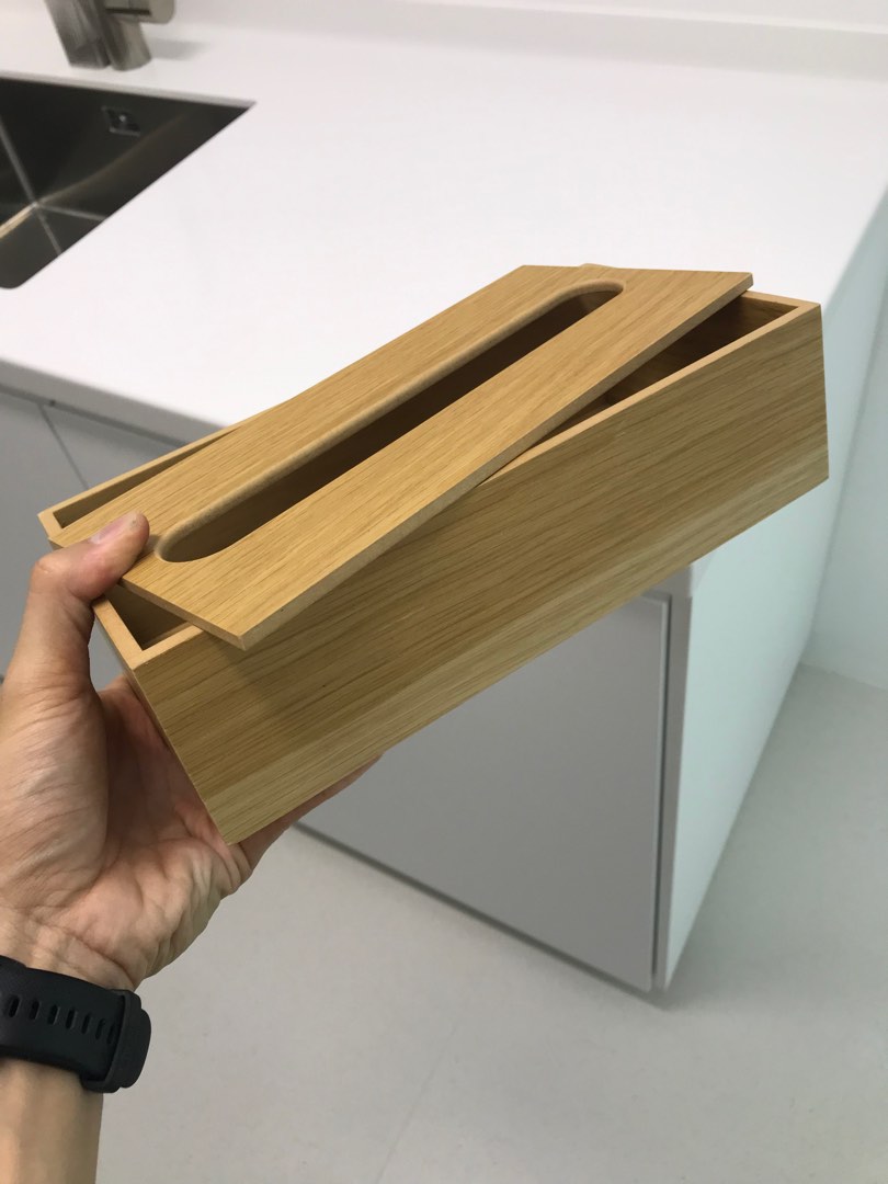 MUJI Bamboo Tissue Box, Furniture & Home Living, Home Decor, Other Home