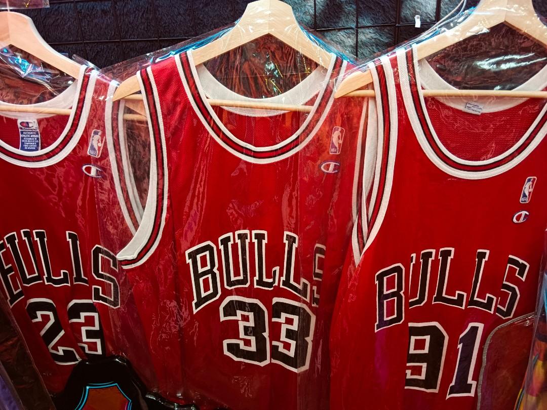 90's Dennis Rodman Chicago Bulls Champion NBA Jersey Size 48 XL – Rare VNTG