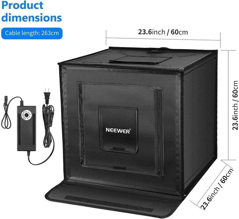 Neewer photo studio light box 24 24 shooting light tent with