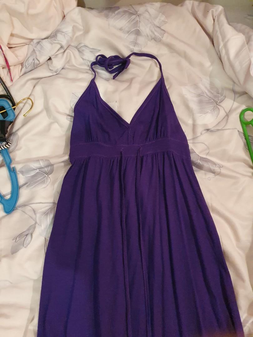 Casual purple cheap summer dress