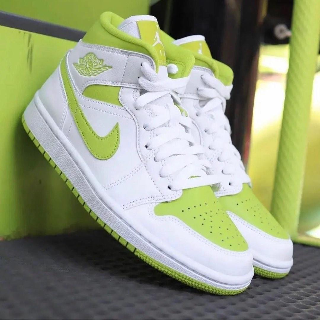 Nike Air Jordan 1 Mid White Lime