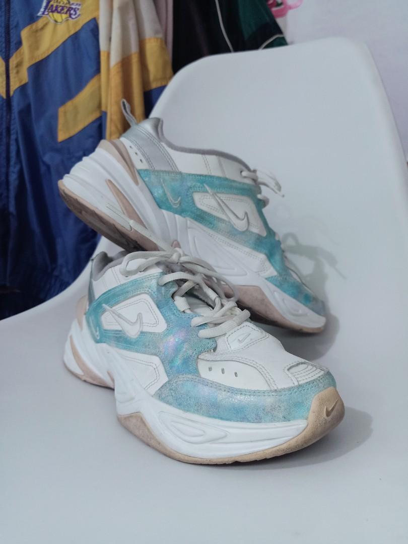 Nike m2k tekno sneakers in iridescent pink and blue discount