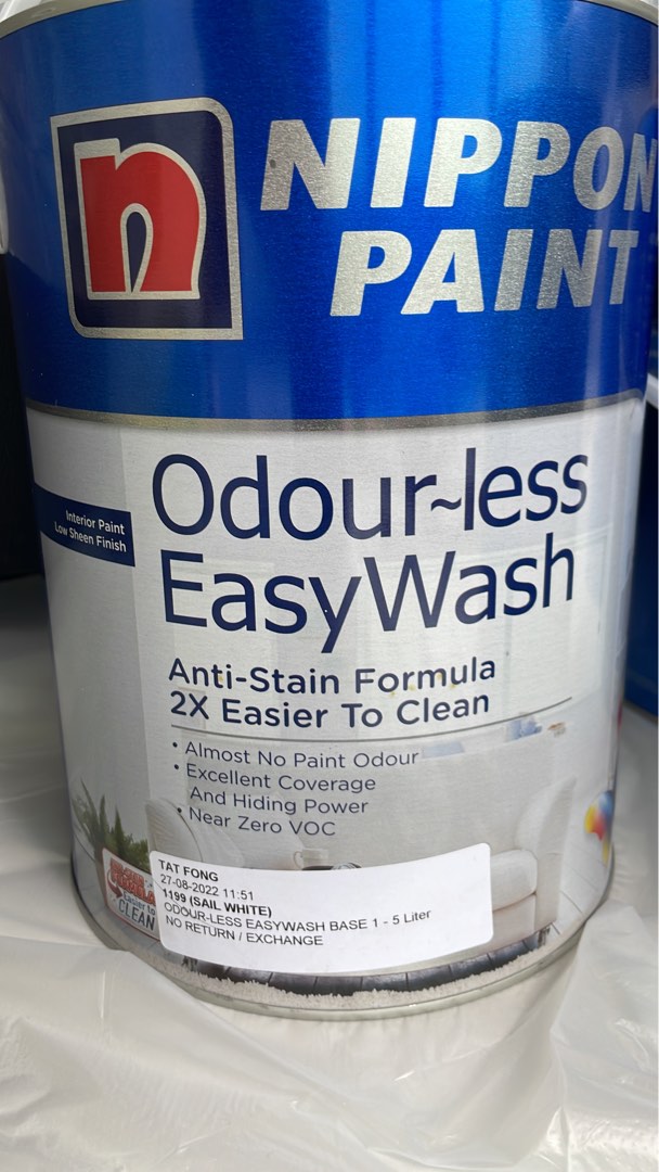 Nippon Paint odourless Sail white (1199) Unopened, Furniture & Home