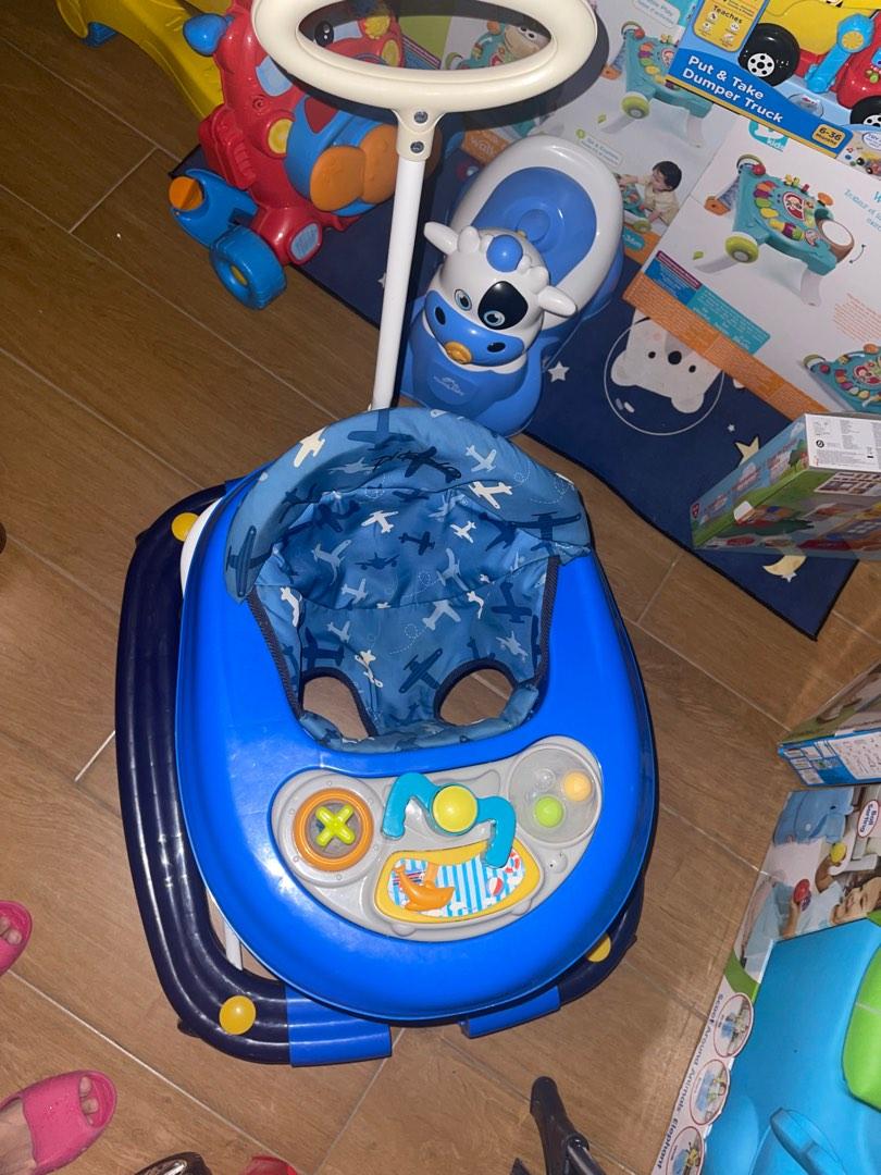 Picolo 2 in 1 Baby Walker (Category: Infant Playtime) located in Cebu City. Submitted by jasminellen (Listing ID 1181694103, Image 3). Description: RFS: No longer needed. Hardly used, probably used less than 30 times. — A 2-in-1 walker and rocker for baby’s entertainment! Includes base frame, front leg, rear legs, play tray, top tray, seat pad and mat Made of plastic With interactive toys on tray Easily transforms from walker to rocker Measures 2